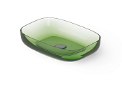 Dea Design Раковина чаша 55x38x12h см, Glasstech, цвет: emerald DD9094 550 R3