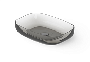 Dea Design Раковина чаша 55x38x12h см, Glasstech, цвет: smoky black DD9094 550 R4