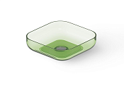 Dea Design Раковина чаша 40x40x12h см, Glasstech, цвет: emerald DD9102 400 R3