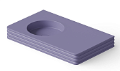 Dea Design Раковина накладная 80x48x10h см, Solid Surface, цвет: lilac DD9803 800 14
