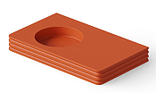 Dea Design Раковина накладная 80x48x10h см, Solid Surface, цвет: orange DD9803 800 7