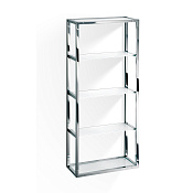 Decor Walther Universal ET 6 Шкафчик открытый 35x15xh80 см, стекло белое, цвет хром 0702704