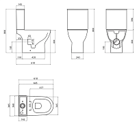 BelBagno Lounge Бачок для унитаза, 2 кнопки, цвет: белый глянцевый BB045/051T