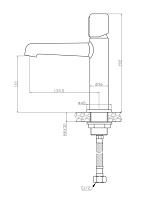 BelBagno Uno Смеситель для раковины, без донного клапана, длина излива 13,4 см, цвет: хром глянцевый UNO-LVM-CRM