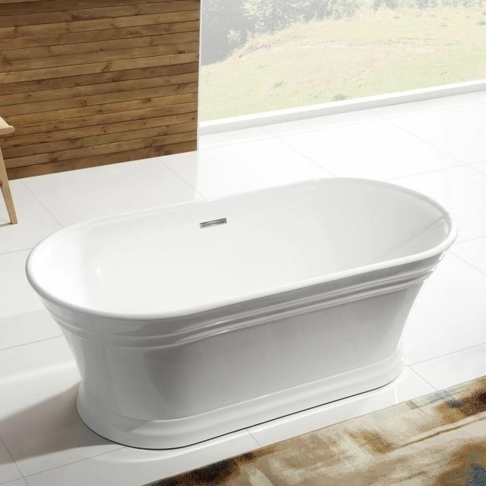 BelBagno Ванна акриловая отдельностоящая 170x80см в комп. со сливом-переливом, цвет: белый глянцевый BB402-1700-790