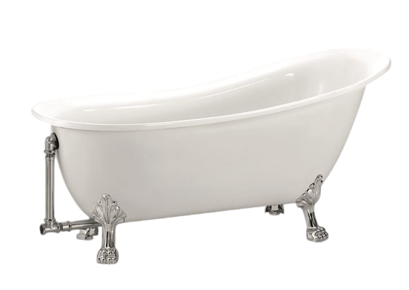 BelBagno Ванна акриловая отдельностоящая 155x76 см без слива-перелива, цвет: белый глянцевый Bb06-1550