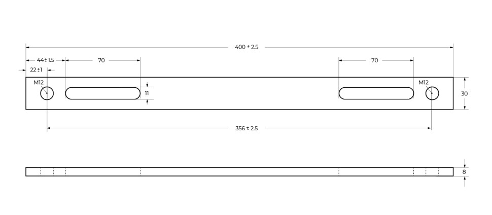 BelBagno Комплект кронштейнов для крепления ножек ванны 155 см, цвет: белый матовый Bb06-Sup-1550