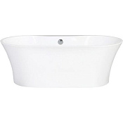 BelBagno Ванна акриловая отдельностоящая 150x74см в комп. со сливом-переливом, цвет: белый глянцевый Bb201-1500-800