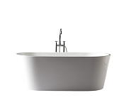 BelBagno Ванна акриловая отдельностоящая 160x80см в комп. со сливом-переливом, цвет: белый глянцевый Bb202-1600-800