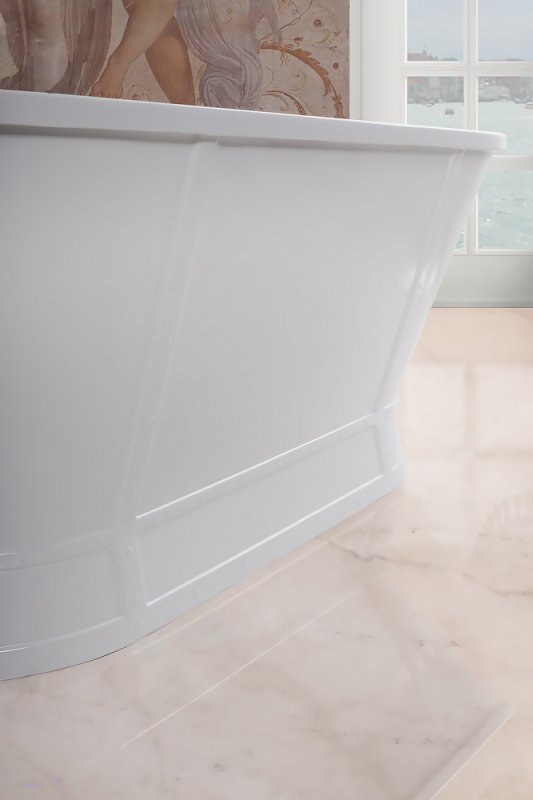 BelBagno Ванна акриловая отдельностоящая 167,6x78 см, без перелива, цвет: белый глянцевый Bb35