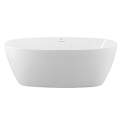 BelBagno Ванна акриловая отдельностоящая 169x80см в комп. со сливом-переливом, цвет: белый глянцевый Bb414-1700-800