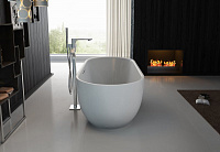 BelBagno Ванна акриловая отдельностоящая 150x80см в комп. со сливом-переливом, цвет: белый глянцевый Bb70-1500-800