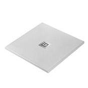 BelBagno Поддон для душа из искусственного мрамора 90x90x3,5h см, с сифоном, цвет: белый матовый Tray-Mr-Uno-A-90-35-W-Cr
