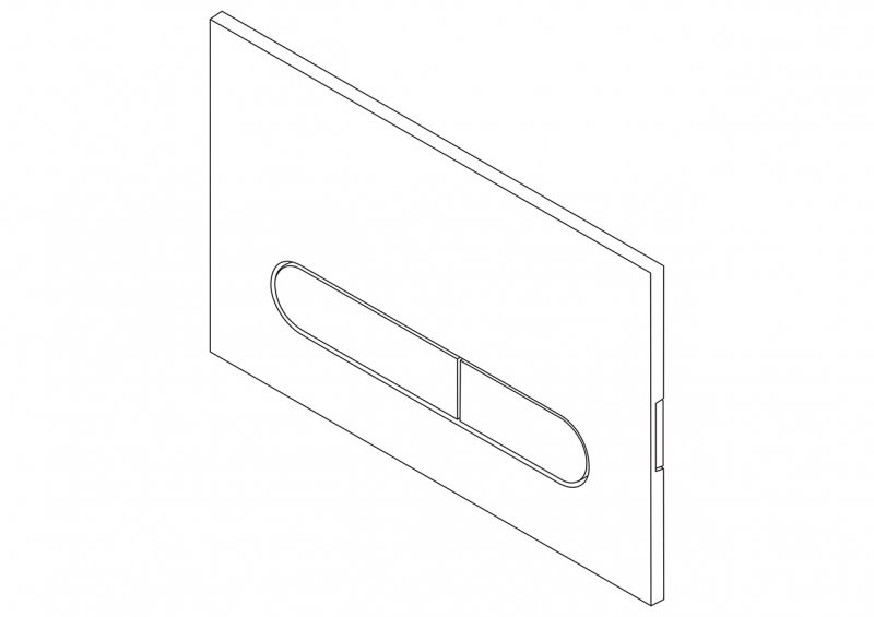 BelBagno Кнопка смыва для унитаза, ABS-пластик, цвет: хром глянцевый Bb011-Mr-Chrome.M