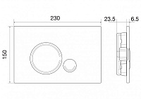 BelBagno Кнопка смыва для унитаза, ABS-пластик, цвет: белый глянцевый Bb014-Sr-Bianco