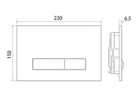 BelBagno Кнопка смыва для унитаза, ABS-пластик, цвет: хром глянцевый Bb019-Gv-Chrome