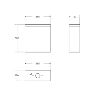 BelBagno Aurora Бачок для унитаза, 2 кнопки, цвет: белый глянцевый Bb8604T