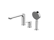 BelBagno Ancona Смеситель на борт ванны, с ручным душем, цвет: хром глянцевый Ancona-Bvd3-Crm