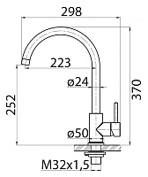 BelBagno Смеситель для кухни с поворотный изливом, без возм. подкл. фильтра, цвет: нержавеющая сталь Bb-Lam03-In