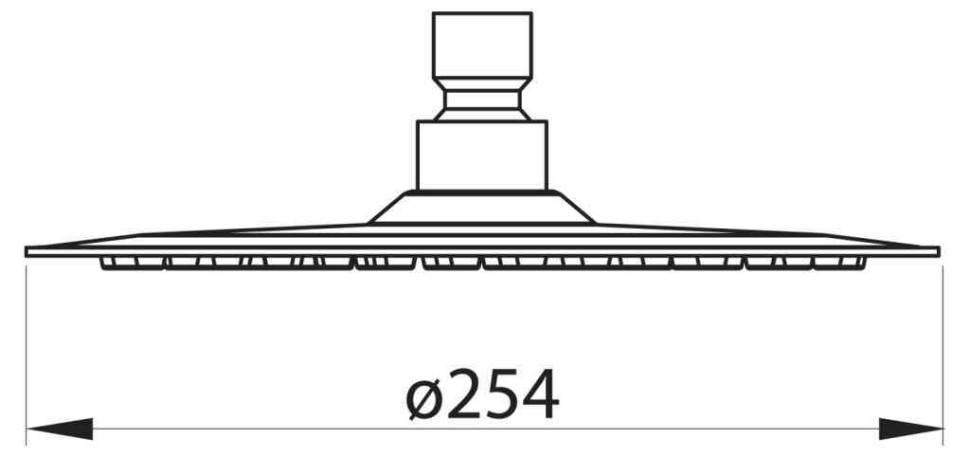 BelBagno Nova Верхний душ d25 см, 1 вид струи, без кронштейна, цвет: сатин глянцевый Bb-Sldc2-In