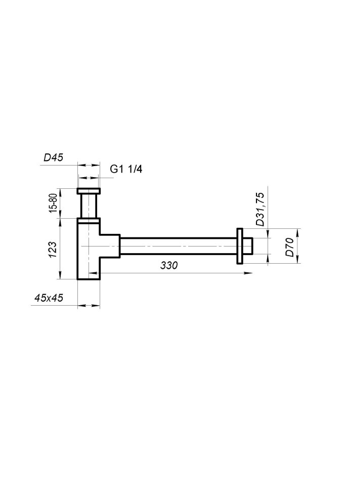 BelBagno Сифон для раковины латунный, цвет: хром глянцевый Bb-Smq2-01
