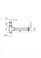BelBagno Сифон для раковины латунный, цвет: черный матовый Bb-Smq2-Nero