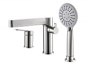 BelBagno Delta Смеситель на борт ванны, с ручным душем, цвет: нержавеющая сталь матовая Del-Bvd3-In