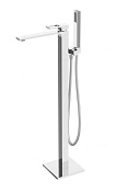 BelBagno Luce Смеситель для ванны напольный с ручным душем, длина излива 24 см, цвет: хром глянцевый Luc-Fmt-Crm