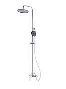 BelBagno Marino Душевая стойка: смеситель без излива, руч. и верхний душ, шланг, цвет:хром глянцевый Marino-Docm-Crm