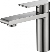 BelBagno Nova Смеситель для раковины, без д/к, длина излива 13 см, цвет: нержавеющая сталь матовая Nov-Lvm-In