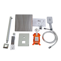 BelBagno Romano Душевой комплект встраиваемый: смеситель, ручной и верхний душ, цвет: хром глянцевый Rom-Dset-Crm