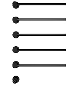 Wonzon & Woghand Hamburg Полотенцесушитель электрический 52х66,5h см, левое, цвет: черный матовый WW-AL315-MB