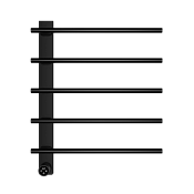 Wonzon & Woghand Nurnberg Полотенцесушитель электрический 52х63h см, левое, цвет: черный матовый WW-AL345-MB