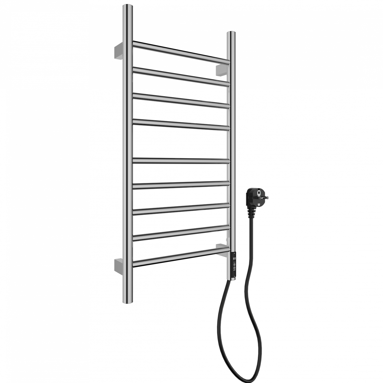 Wonzon & Woghand Bonn Полотенцесушитель электрический 40х80h см, правое, цвет: хром глянцевый WW-AL4094-CR