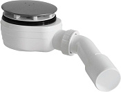 Radaway Сифон для душевого поддона с верхней очисткой, пластиковый, цвет: нержавеющая сталь R580