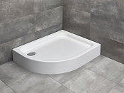 Radaway Laros E Compact Поддон для душа из акрила, 100х80х17h см, правый, цвет: белый глянцевый SLE81017-01R