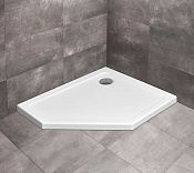 Radaway Doros Plus PT E Поддон для душа из акрила, 100х80х4h см, левый, цвет: белый глянцевый SDRPTP1080-01L