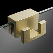 Radaway Вешалка для душевой перегородки, монтаж на стекло, цвет: золото брашированное WR-099