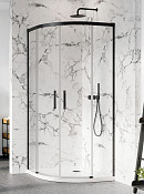 Radaway Idea PDD Боковая стенка, прозрачная 6 мм, Easy Clean 90;100х200h см, цвет: black 387156-54-01