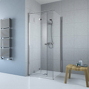 Radaway Fuenta New KDJ B Душевая дверь, левая 6 мм, Easy Clean 80х200h см, цвет: хром глянец 384081-01-01L