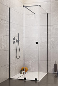 Radaway Furo KDJ RH Душевая дверь, правая, прозрачная 8 мм, Easy Clean 44,2х200h см, цвет: black 10104442-54-01RU