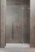 Radaway Essenza Pro DWJ Душевая дверь в нишу левая 6 мм, Easy Clean 80х200h см, цвет: brushed copper 10099080-93-01L
