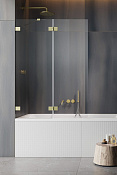 Radaway Essenza Pro PND II Шторка на ванну распашная, Easy Clean 120х150h см, цвет: brushed gold 10102120-99-01R