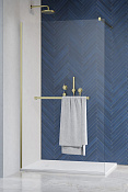 Radaway Modo New II Ограждение walk-in с полотенцедержателем 80х200h см, цвет: brushed gold 389084-99-01W