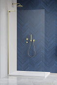 Radaway Modo SL II Душевое ограждение walk-in 8 мм, Easy Clean 75х200h см, цвет: brushed gold 10319075-99-01L