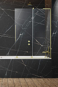 Radaway Furo SL PND II Шторка на ванну раздвижная 8 мм, Easy Clean 58,8х150h см, цвет: brushed gold 10309588-99-01R