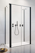 Radaway Nes DWD+2S Душевая дверь, прозрачная 6 мм, Easy Clean 120х200h см, цвет: black 10035120-54-01