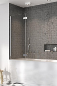 Radaway Nes 8 PND I Шторка на ванну складная 8 мм, Easy Clean 130х150h см, цвет: хром глянец 10060130-01-01R