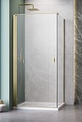 Radaway Nes KDJ I Душевая дверь, левая, прозрачная 6 мм, Easy Clean 80х200h см, цвет: brushed gold 10022080-99-01L