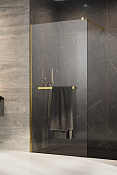 Radaway Modo New II Душевое ограждение walk-in с полотенцедержателем 80х200h см, цвет: gold 389084-09-01W